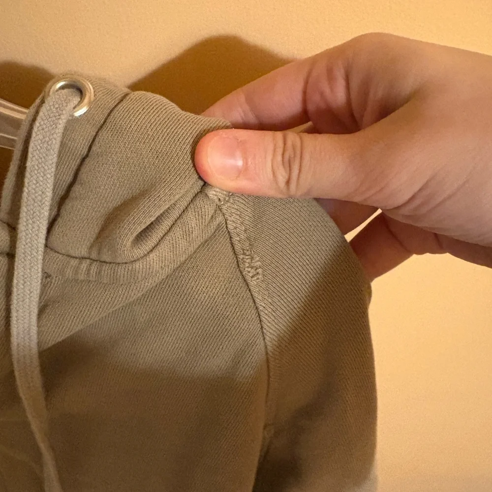 Allsaints dark tan/ brown distressed zip-up hoodie - Picture 5 of 7